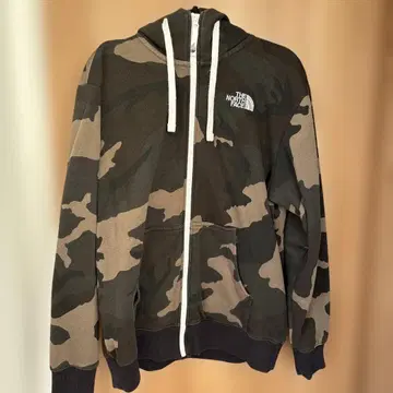 THE NORTH FACE 리어뷰 풀 집업 후드티 카모플라쥬 패턴