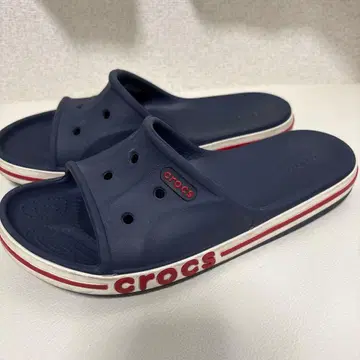crocs 슬라이드 샌들 네이비