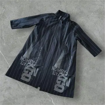 chouchou 스크런치 롱 코트 코트 모드 블랙 아우터