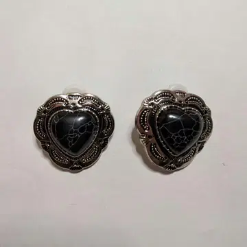 귀찌 하트 터콰이즈 블랙