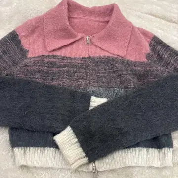 closeclip 지퍼 니트 송스 빈티지