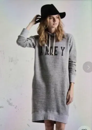 AMERICANA 후드 부착 원피스 그레이