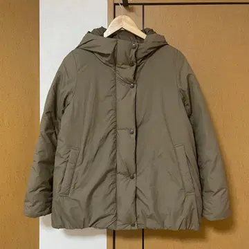 새상품급 무인양품 브라운 후드 부착 다운 자켓