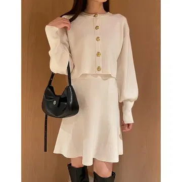 SNIDEL 가디건 니트 셋업