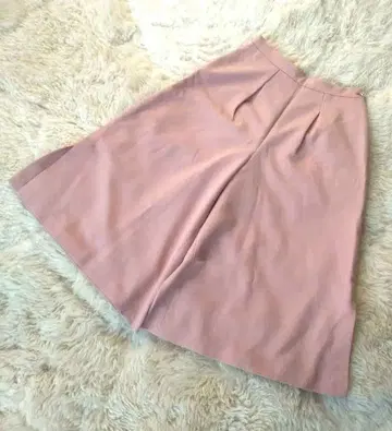 PROPORTION 핑크 와이드 팬츠 무릎 아래 길이