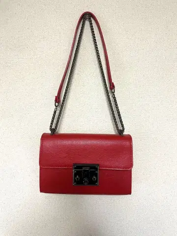 레드 플랩 숄더백 핸드백 2Way