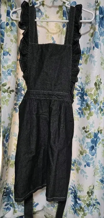 데님 프릴 미니 원피스