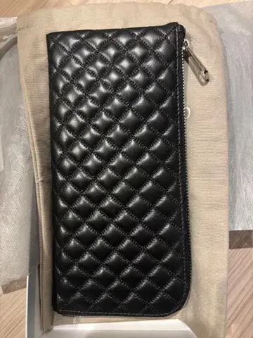 SALON DE ALFURD 퀼팅 장지갑 블랙