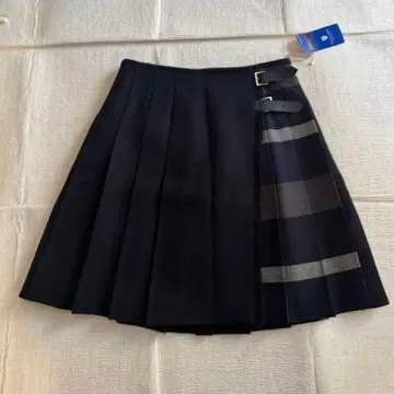 BLUE LABL 울 플리츠 스커트 랩스커트 네이비 36