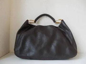 천연 가죽 사자비 A4 대응 에토트 핸드백 다크 브라운