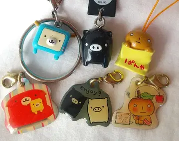 코게빵 흑백 부 원룸 스트랩 마스코트 지퍼 홀더