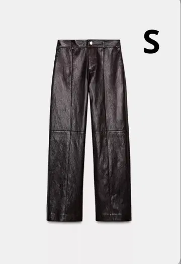 ZARA 자라 인조 가죽 스트레이트 팬츠 새상품, 미사용