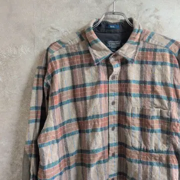 펜들턴 PENDLETON 울 셔츠 엘보 패치 가죽 새상품급