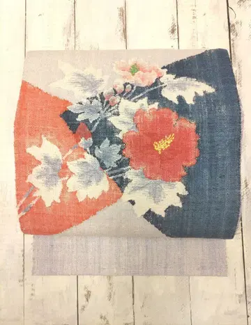 순수 실크 직 나고야 오비(약 24cm) (No.526)