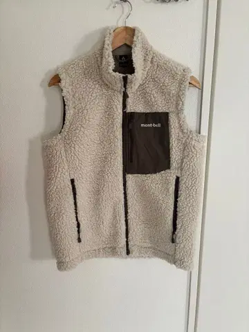 mont-bell 플리스 베스트 아이보리