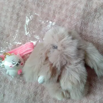 푹신푹신 토끼 디자인 봉제 인형 키링 2개 세트