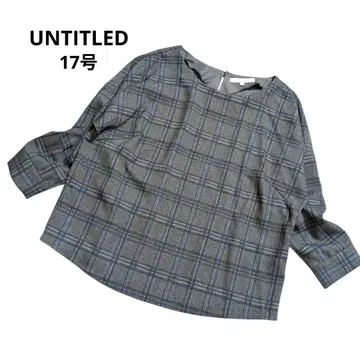 [ UNTITLED ] 체크 블라우스 풀오버 빅 사이즈 17호