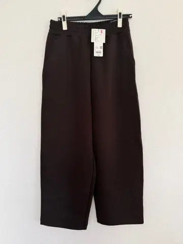 미사용 유니클로 C 더블 페이스 와이드 팬츠 S