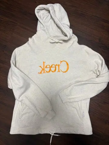 Creek 후드 부착 후드 맨투맨 그레이