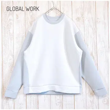 작은 사이즈 글로벌 워크 라이트 쿠션 크루넥 절개 트레이닝복