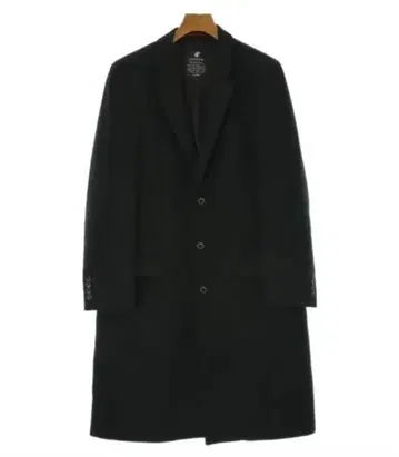 LOVELLESS 체스터 코트 남성용 롱 코트 블랙