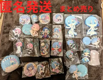 리제로 렘 라무 로즈웰 피규어 오만주 러버 마스코트 캔뱃지