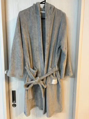 Francfranc 후드 부착 그레이 목욕 가운