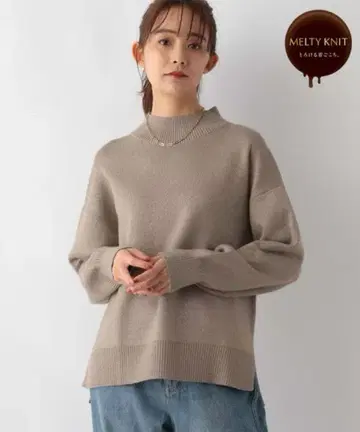 택 포함 새상품 글로벌 워크 멜티 스탠드 슬릿 라메 풀오버