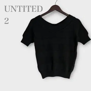 언타이틀 V넥 니트 반팔 블랙 M 깔끔한 봄/가을