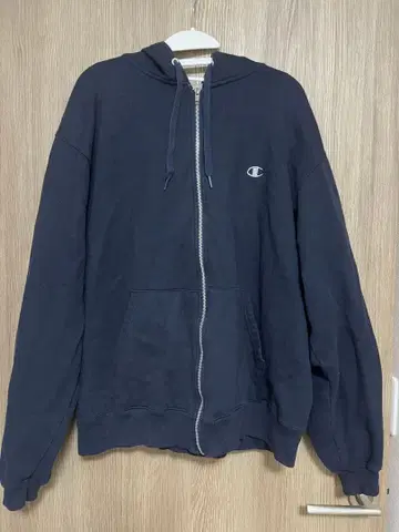 CHAMPION 네이비 풀 집업 후드티 L 사이즈