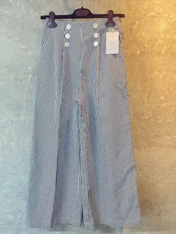 [ 미사용 새상품 ] PLUS OTO.HA 스트라이프 가우초 팬츠