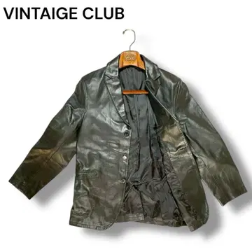 VINTAIGE CLUB 블랙 가죽 자켓 테일러드 소가죽 천연 가죽