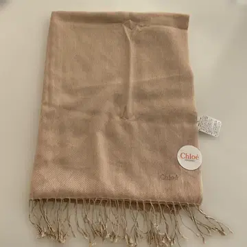끌로에 핑크 베이지 실크 파슈미나 스톨