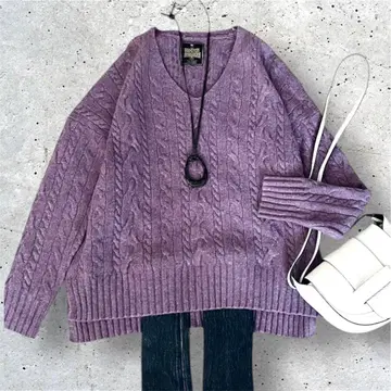 새상품급 어반 리서치 도어스 케이블 니트 해밀턴 램스울