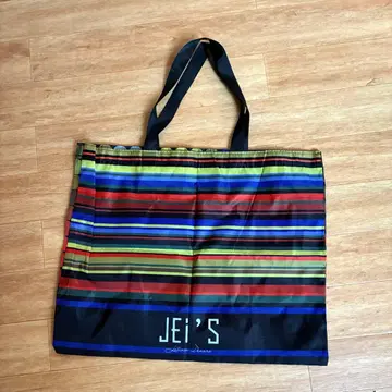 JEI'S 스트라이프 도트 토트백 약 38cm x 48cm