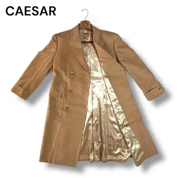 CAESAR 베이지 더블 브레스트 울 코트 캐시미어 울 퀄리티 좋음