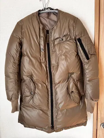 블랑바스크 노카라 다운 코트 카키 여성용 38 ( M )