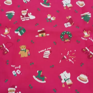 레트로 미사용 새상품 크리스마스 패턴의 대형 손수건