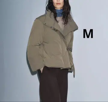 ZARA 자라 타이 디테일 퀼팅 숏코트 새상품, 미사용