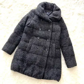 브라민 BRAHMIN 다운 코트 자켓 모헤어 혼방 38 그레이