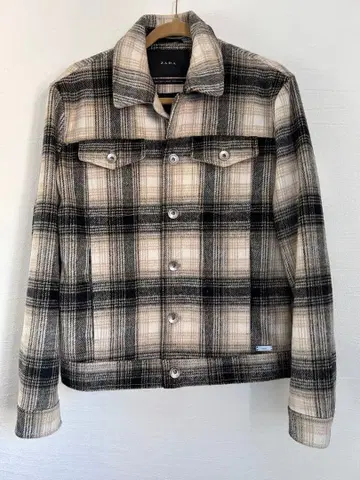 ZARA 체크 셔츠 자켓