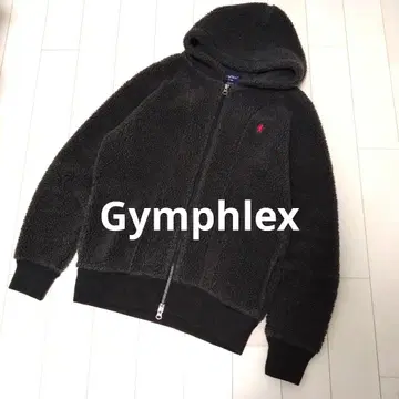 Gymphlex 보아 지퍼 후드티 플리스 자켓 다크 그레이 M 사이즈