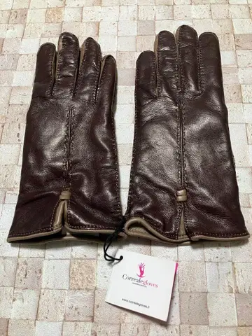 Correalgloves 이탈리아제 가죽 장갑 7.5인치 다크 브라운