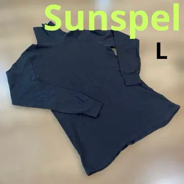 Sunspel 터틀넥 티셔츠 블랙 L 사이즈