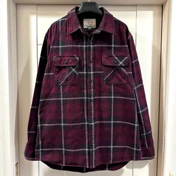 AVIREX 아비렉스 플란넬 셔츠 체크 두꺼운 원단 XL 사이즈