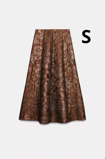 ZARA 자라 자카드 직조 글리터 레이어드 스커트 새상품, 미사용