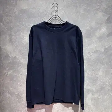 [ 무료배송 ] 미사용 새상품 Champion 챔피온 무지 롱T 네이비