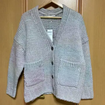 자유구 보타니컬 다이 V넥 가디건 38