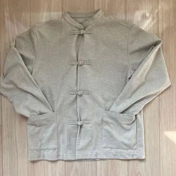 무인양품  셔츠 자켓 (차이나, 쿵푸) L 샌드베이지