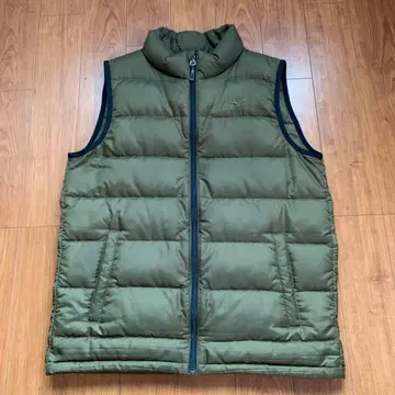 미즈노 카키 다운 베스트 남성용 M